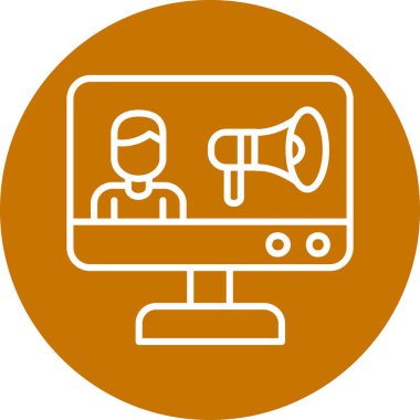 Modern ofis ikonundan yoksun vektör illüstrasyonu