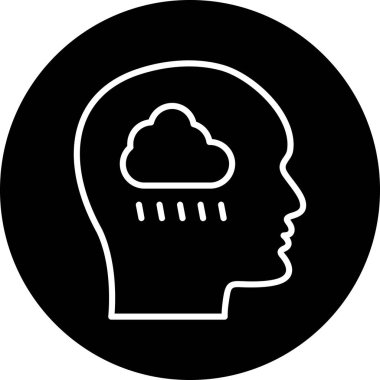 vektör beyin simgesi çizimi