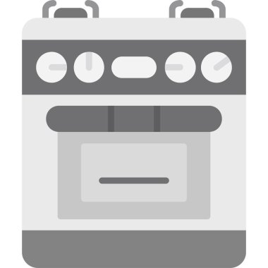 Ana hatlı mutfak gazı pişirme simgesi