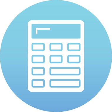 Hesap makinesi. Web simgesi basit illüstrasyon