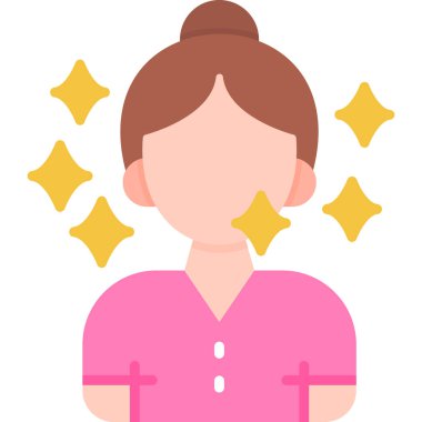 Kadın avatar kadın karakter vektör çizimi tasarımı