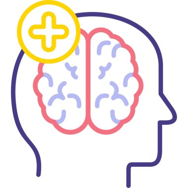 Beyin. Web simgesi basit tasarım