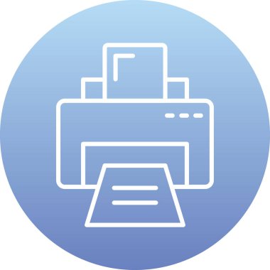 Yazıcı. Web simgesi basit illüstrasyon