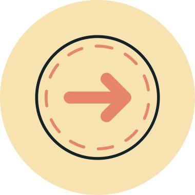 Bir çember simgesinin vektör illüstrasyonu