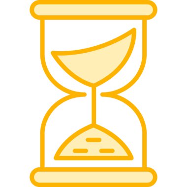 Kum saati simgesi. Basit tasarım. vektör illüstrasyonu