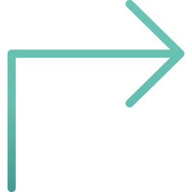 Sol ok kontur glif simgesini