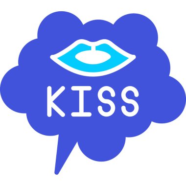 Öptüm. Web simgesi basit illüstrasyon