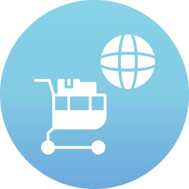 Teslimat kamyonu simgesinin vektör çizimi