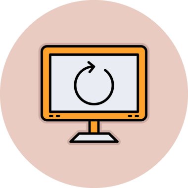 Bilgisayar. Web simgesi basit illüstrasyon