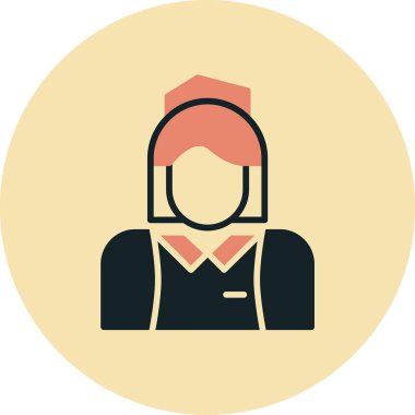 kadın simge vektör illüstrasyonu