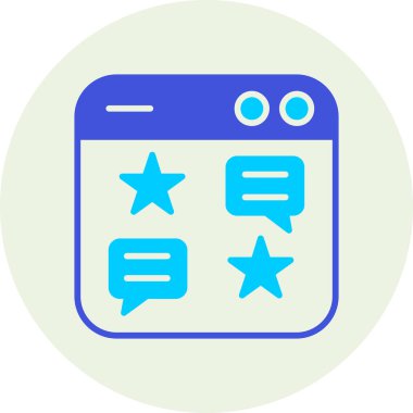 Geri bildirim. Web simgesi basit illüstrasyon