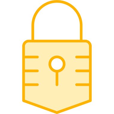 Kilit. Web simgesi basit illüstrasyon