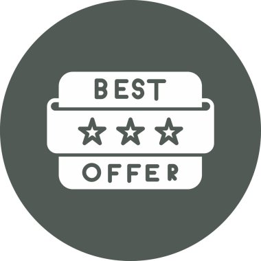 En iyi teklif ikonu. Basit resimleme