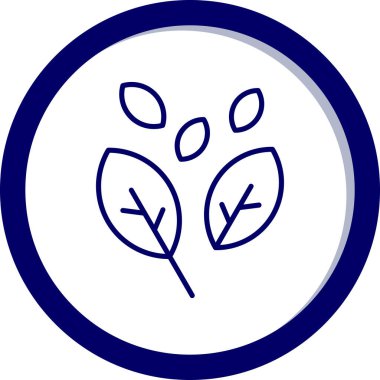 Yaprak. Web simgesi basit illüstrasyon