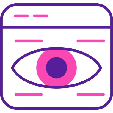 Göz. Web simgesi basit illüstrasyon