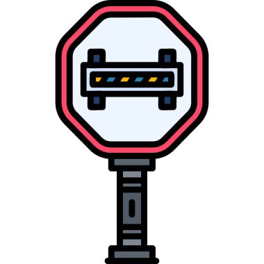 Trafik ışığı simgesi. Web için hafif trafik vektör simgesinin özet çizimi