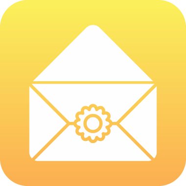 Soyut arkaplanda zarf simgesi izole edildi