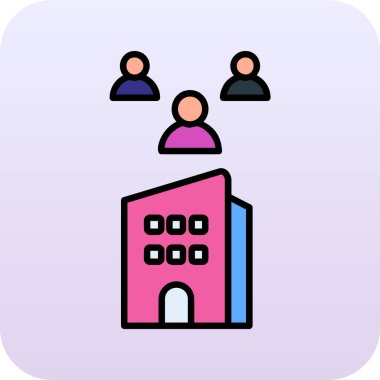 Ev. Web simgesi basit illüstrasyon