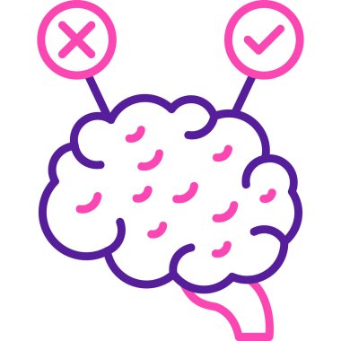 Beyin. Web simgesi basit illüstrasyon