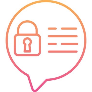 Kilit. Web simgesi basit illüstrasyon