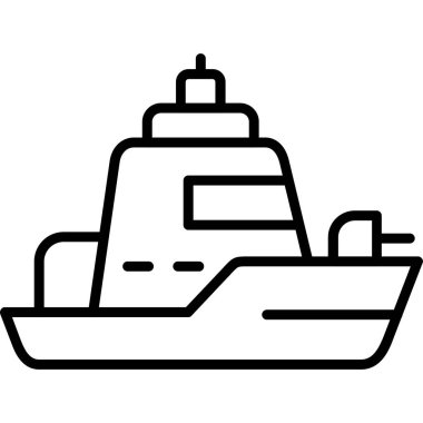 Gemi simgesi vektörü. özet gemi simgesi.