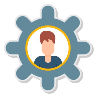 iş adamı simgesi vektör illüstrasyonu