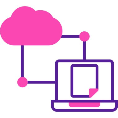 bilgisayar ağı simgesi basit illüstrasyon