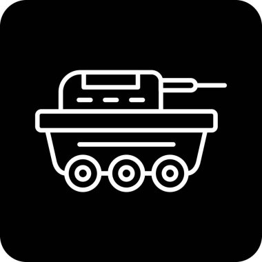 Bir araba simgesinin vektör illüstrasyonu