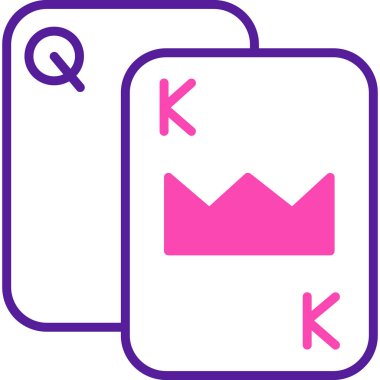 kral kartları simgesi, basit vektör illüstrasyon tasarımı