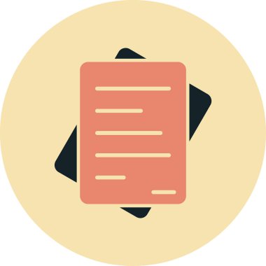 Belge. Web simgesi basit illüstrasyon