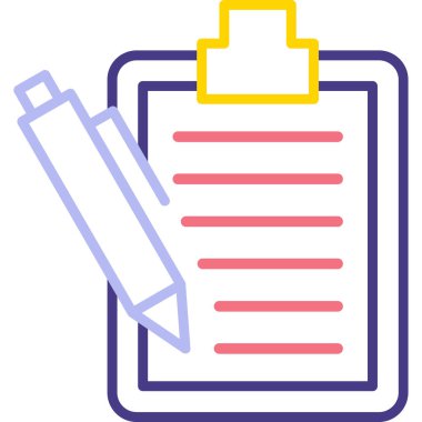 Bir belge simgesinin vektör illüstrasyonu