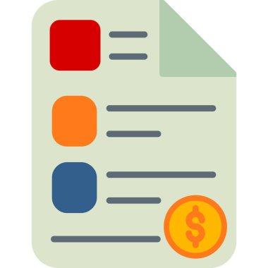 belge dosya simgesi vektör illüstrasyonu