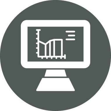 Grafikli monitör. Web simgesi