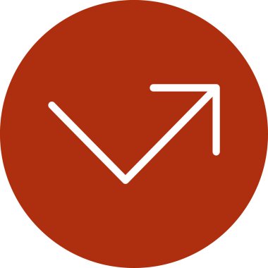 Ok simgesi. Vektör düzlüğü 10 birim