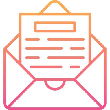 E- posta simgesi vektör illüstrasyonu