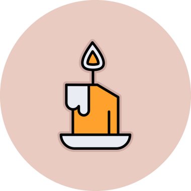 mum vektörü renk çizgisi simgesi