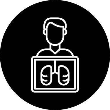 Dizüstü bilgisayar simgesi olan bir adamın vektör çizimi