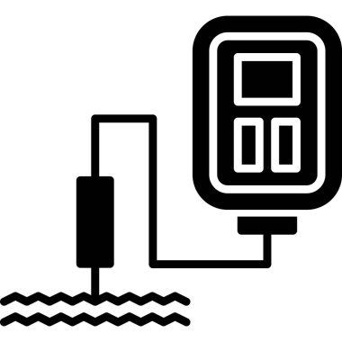 Oksijen basıncı simgesi, basit tasarım