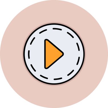 vektör renk çizgisi simgesini çal