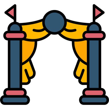 köprü bariyeri renk çizgisi vektörü