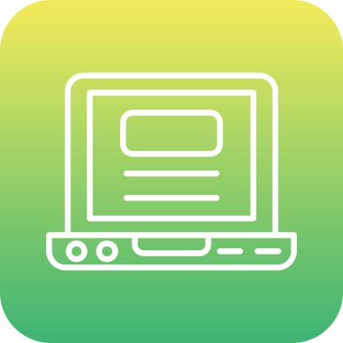 Eşsiz Laptop Vektör Glyph Simgesi