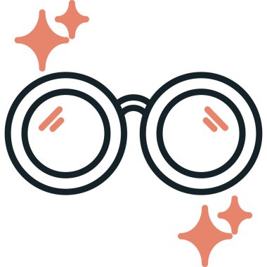 gözlük ikonu vektör illüstrasyonu