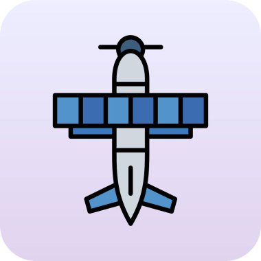 uçak ikonu vektör illüstrasyonu