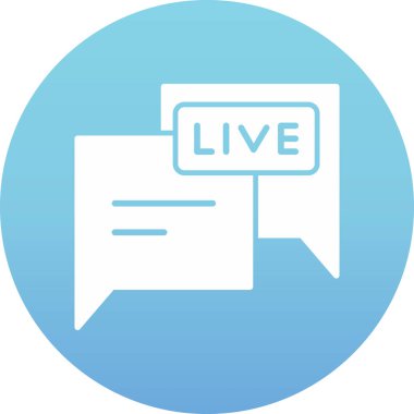 canlı ileti vektörü simgesi