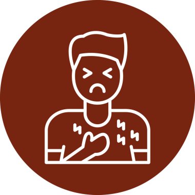 hasta kalp vektör simgesi modern basit illüstrasyon