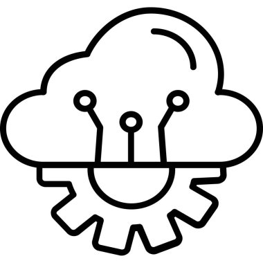 Bulut hesaplama simgesi. vektör illüstrasyonu