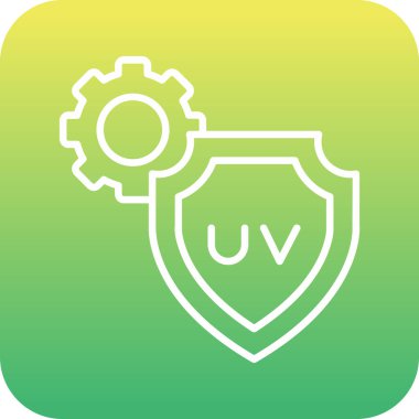 Kalkan vektör satırı simgesi