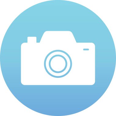 Kamera simgesinin vektör illüstrasyonu