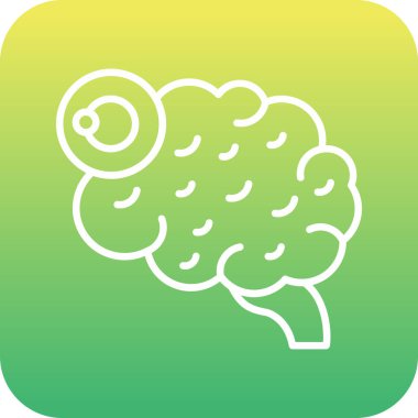 Moda Biçimli Beyin Simgesi İzole Arkaplan