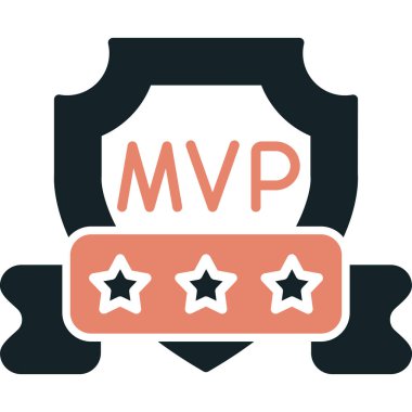 MVP web simgesi, vektör illüstrasyonu